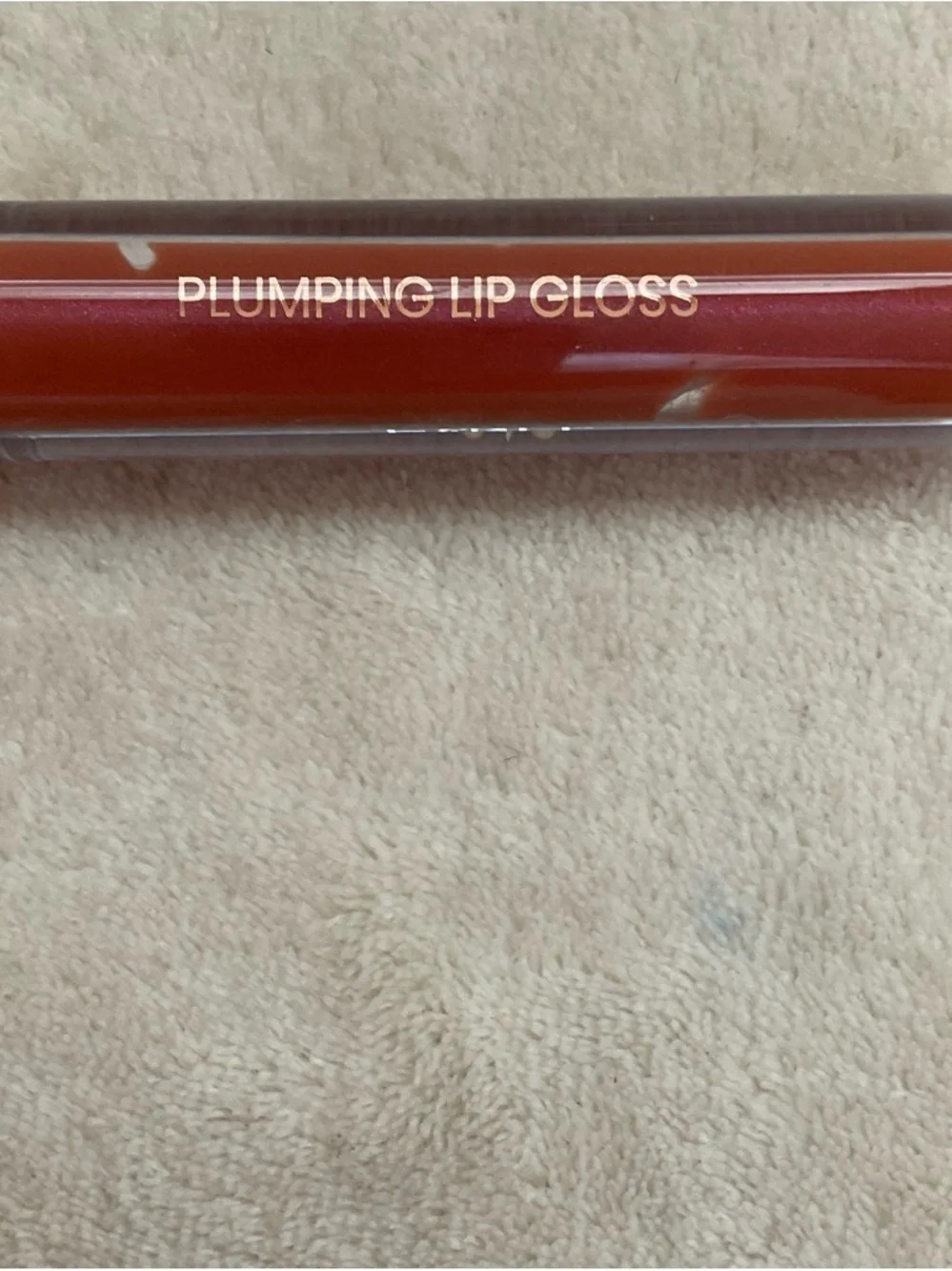 YRU Plumping Lip Gloss — Warm Terracotta Red